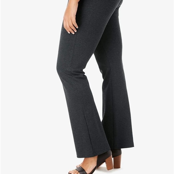 Cool Roaman's Women's Plus Size Bootcut Ultimate Ponte Pant Stretch Knit - Picture 2 of 9